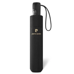 Parasol damski Pierre Cardin Black Line Ladies czarny ze złotym logo