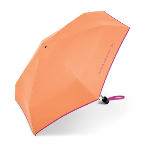 Mała kieszonkowa parasolka BENETTON Ultra mini flat nectarine pomarańczowa