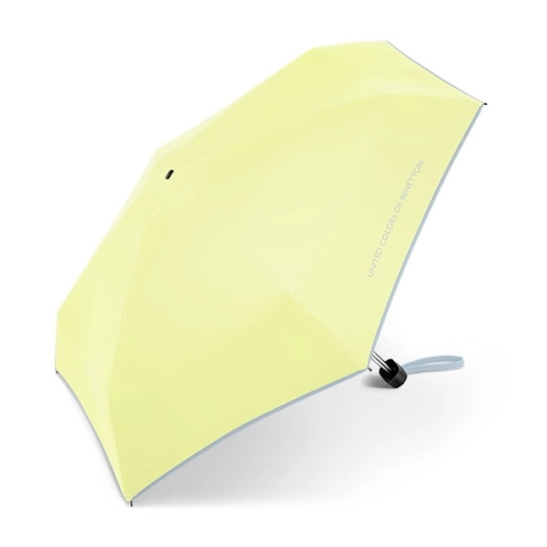 Mała kieszonkowa parasolka BENETTON Ultra mini flat yellow pear jasno żółta