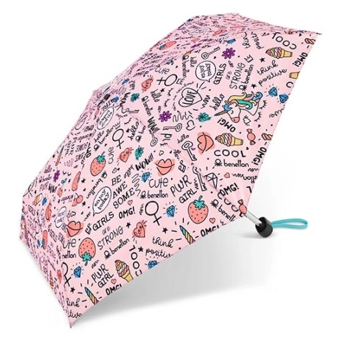 Parasol kieszonkowy Benetton Ultra Mini 59056 girlie pink
