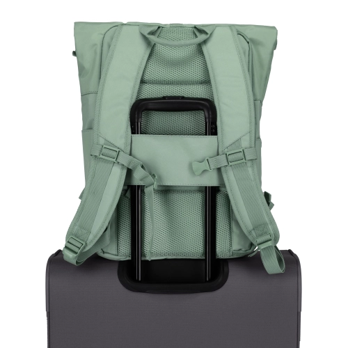 Plecak podróżny sportowy na laptop Travelite Basics rolowany 35L jasny zielony