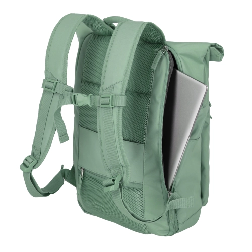 Plecak podróżny sportowy na laptop Travelite Basics rolowany 35L jasny zielony