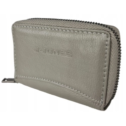 Szare etui na karty skórzane Jennifer Jones 5339 grey
