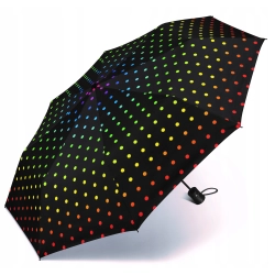 Parasolka wiatroodporna Happy Rain Mini AC raibow dots wzór 2