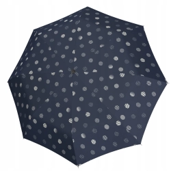 Parasol wiatroodporny DOPPLER Fiber Magic automat granatowy w grochy