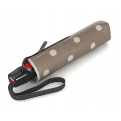 Mocny wiatroodporny parasol KNIRPS T.200 premium beżowy w białe grochy