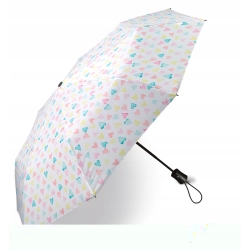 Parasolka wiatroodporna HAPPY RAIN Mini AC watercolor serduszka