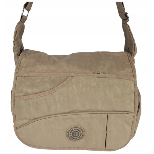 Superlekka torebka z klapą BAG STREET 2222 ciemno beżowa