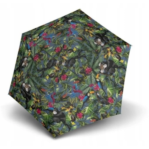 Ultra lekki mocny wiatroodporny parasol KNIRPS U.200 Tropical premium dżungla