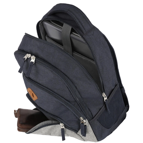 Lekki solidny plecak miejski Travelite BASICS 22L granatowo szary