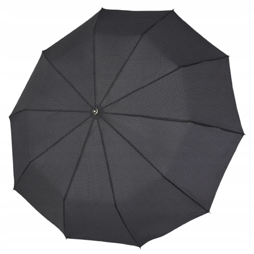 Elegancki automatyczny parasol męski DOPPLER z drewnianą rączką w gwiazdki