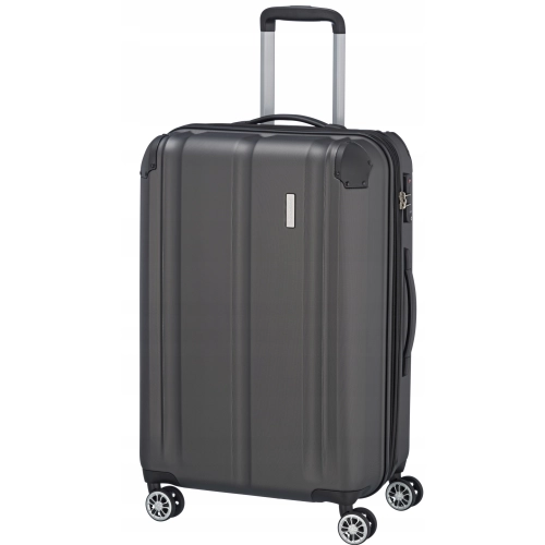 Średnia mocna lekka walizka TRAVELITE CITY 78-86L antracyt