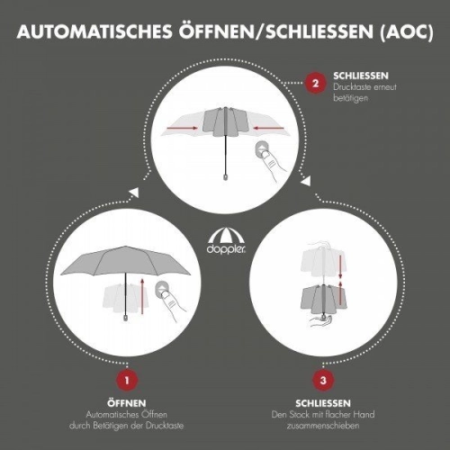 Parasol automatyczny DOPPLER Carbonsteel Magic Noble Check gold wiatroodporny