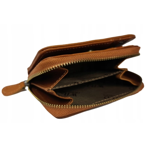 Mały portfel skórzany męski Bag Street 5511 RFID jasny brąz