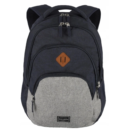 Lekki solidny plecak miejski Travelite BASICS 22L granatowo szary