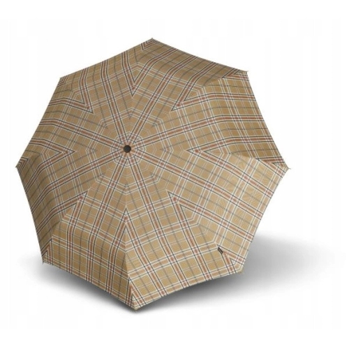 Mocny wiatroodporny parasol KNIRPS T.200 premium beżowa krata