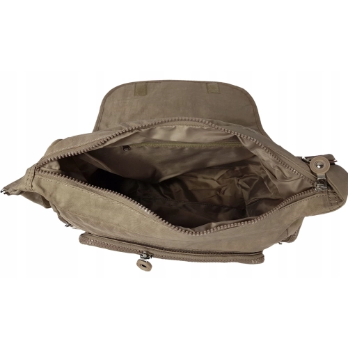 Superlekka torebka z klapą BAG STREET 2222 ciemno beżowa