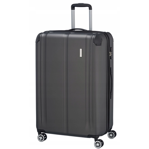 Duża mocna lekka walizka TRAVELITE CITY L 119-124L antracyt
