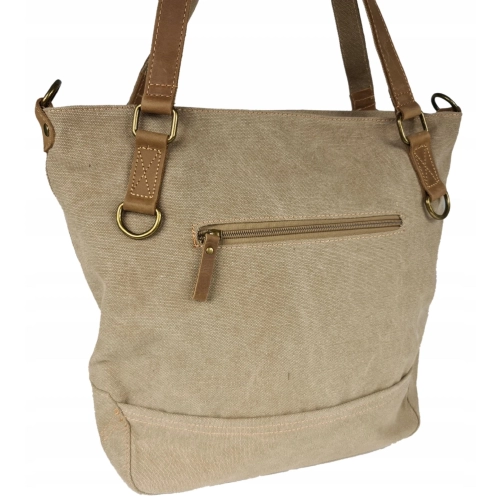 Torebka damska vintage shopper Jennifer Jones beżowa