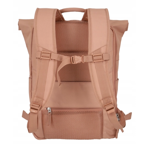 Plecak podróżny sportowy na laptop Travelite Basics rolowany 35L róż pudrowy