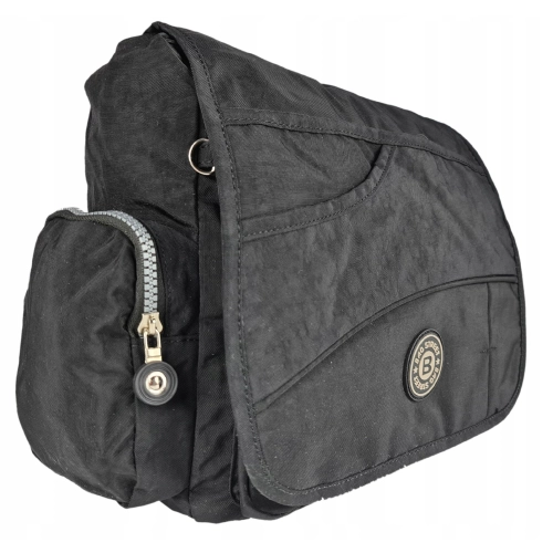 Superlekka torebka z klapą BAG STREET 2222 czarna