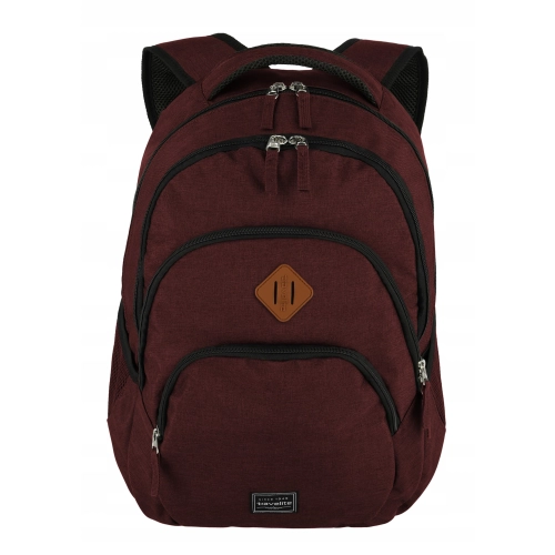 Lekki solidny plecak miejski Travelite BASICS 22L bordowy
