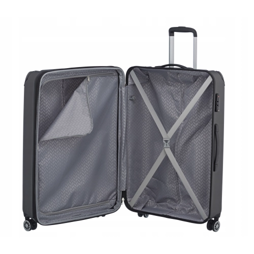 Duża mocna lekka walizka TRAVELITE CITY L 119-124L antracyt