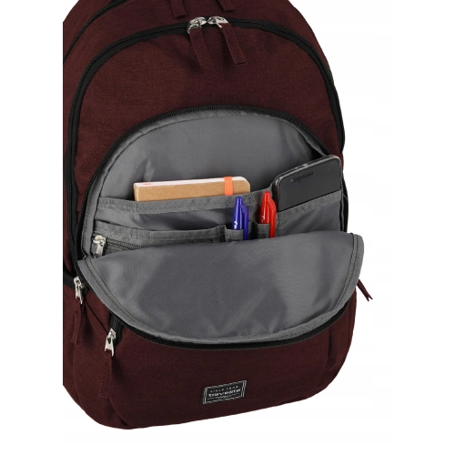 Lekki solidny plecak miejski Travelite BASICS 22L bordowy