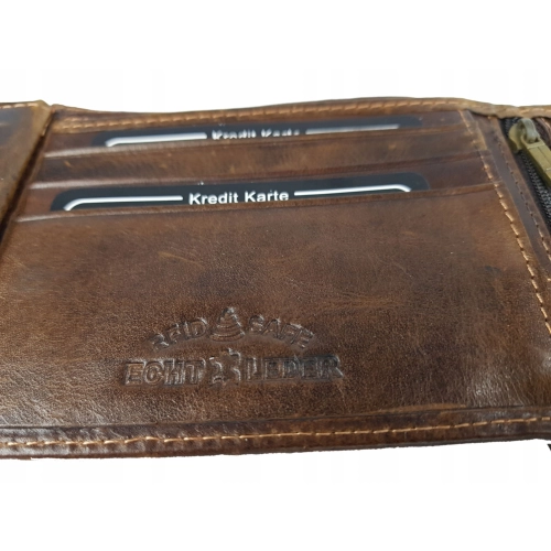 Portfel męski skórzany BAG STREET 5501 brązowy RFID