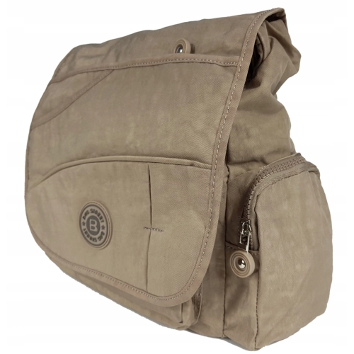 Superlekka torebka z klapą BAG STREET 2222 ciemno beżowa