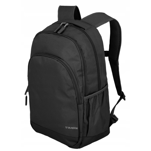 Mocny lekki plecak na podróż do pracy laptop Travelite KickOff 22L czarny