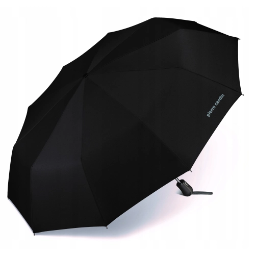 Duży solidny parasol męski Pierre Cardin Easymatic Noire 56/10 czarny