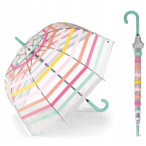 Parasol długi ESPRIT transparent pastelowe paski