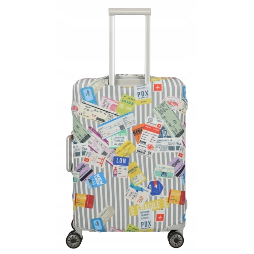 Pokrowiec na walizkę elastyczny Travelite ACC rozmiar M tickets bilety
