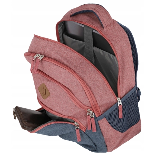 Lekki solidny plecak miejski Travelite BASICS 22L czerwony melanż