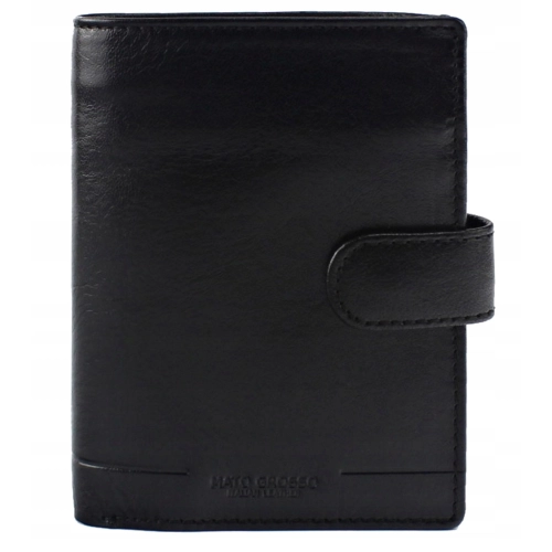 Elegancki portfel męski skórzany Mato Grosso 0703/17 60 RFID czarny