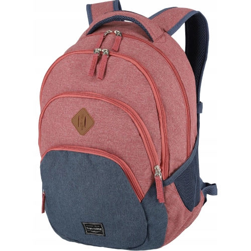 Lekki solidny plecak miejski Travelite BASICS 22L czerwony melanż